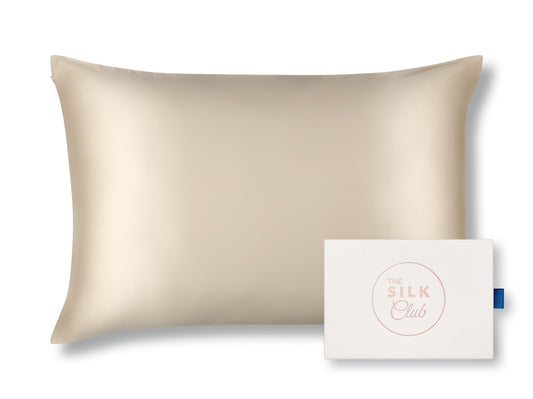 Champagne Organic Mulberry Silk Pillowcase with Gift Box