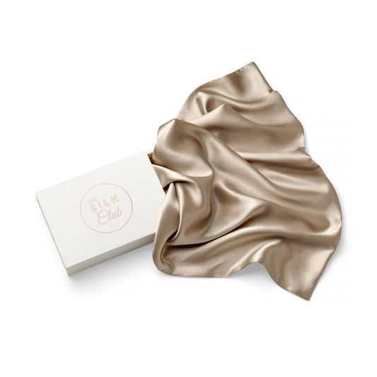 Champagne Luxury Silk Pillowcase with Gift Box