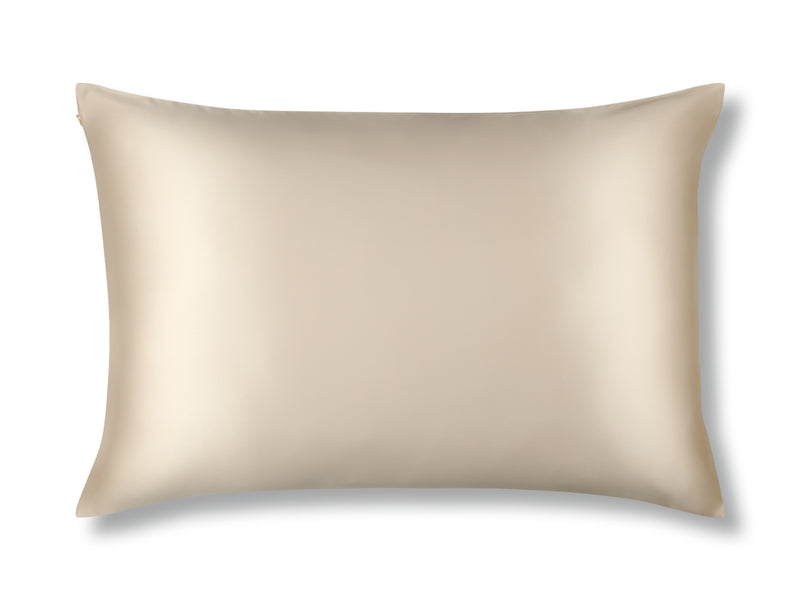 Champagne Silk Pillowcase Made From Pure 22 Momme Organic Mulberry Silk