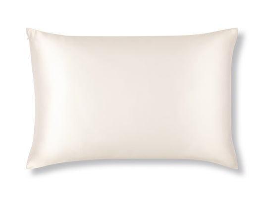 Cream Silk Pillowcase Made From Pure 22 Momme Mulberry Silk