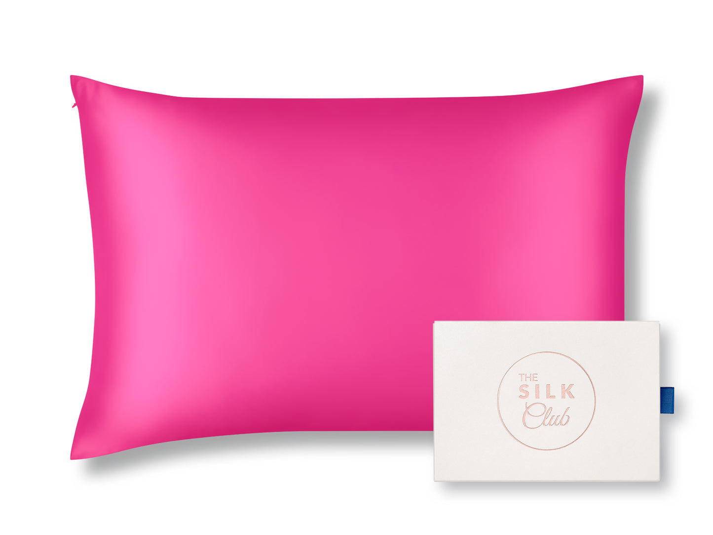 Flamingo Pink Mulberry Silk Pillowcase with Gift Box