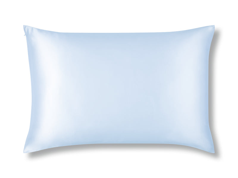 Coastal Blue Silk Pillowcase Made From Pure 22 Momme Mulberry Silk