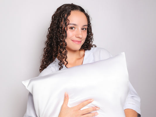 White Silk Pillowcase For Hair & Skin