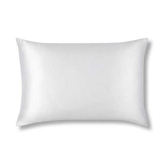 White Pure Silk Pillowcase Made From Organic 22 Momme Mulberry Silk - The Silk Club