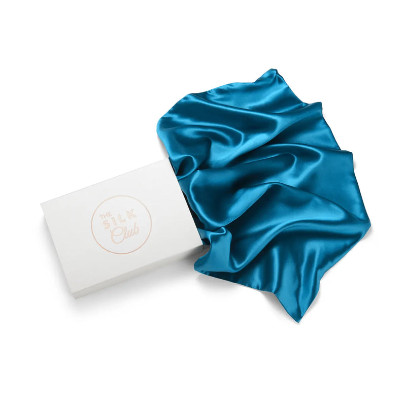 Azure Blue Mulberry Silk Pillowcase With Gift Box