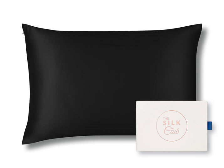 Black Mulberry Silk Pillowcase with Gift Box