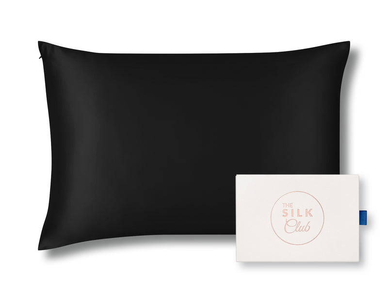 Black Mulberry Silk Pillowcase with Gift Box