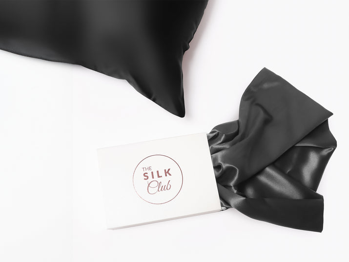 Black Silk Pillowcases & Gift Box
