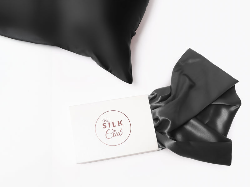Black Silk Pillowcases & Gift Box