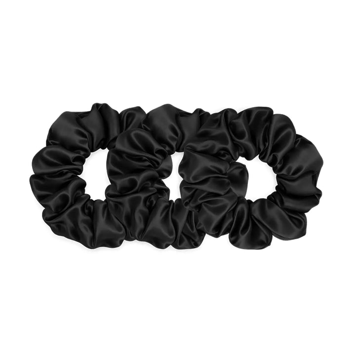 Black Silk Scrunchie Gift Set Trio