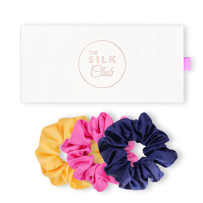 Bright Shades Silk Scrunchie Gift Set with Gift Box