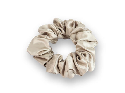 Champagne Mulberry Silk Scrunchie - Silk Sleeping Scrunchies