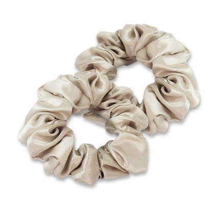 Champagne Silk Scrunchies Pair