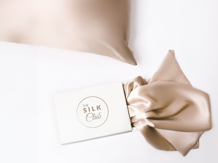 Champagne Organic Silk Pillowcases & Gift Box