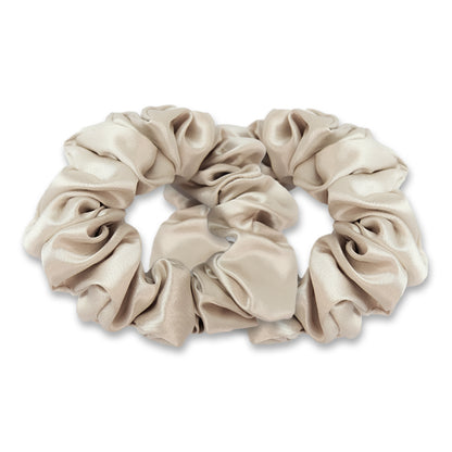 Champagne Silk Scrunchies Pair