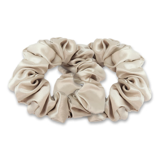 Champagne Silk Scrunchies Pair