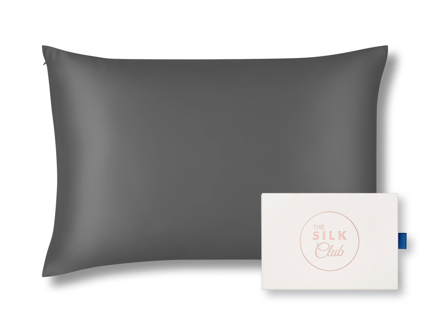 Charcoal Grey Mulberry Silk Pillowcase with Gift Box