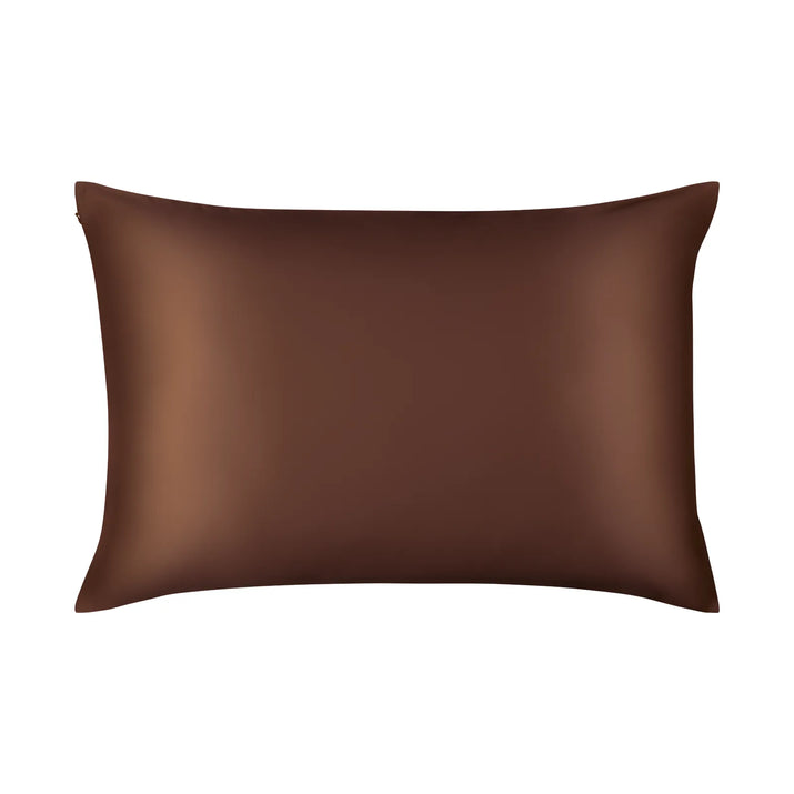 Chocolate Brown Silk Pillowcase For Hair & Skin