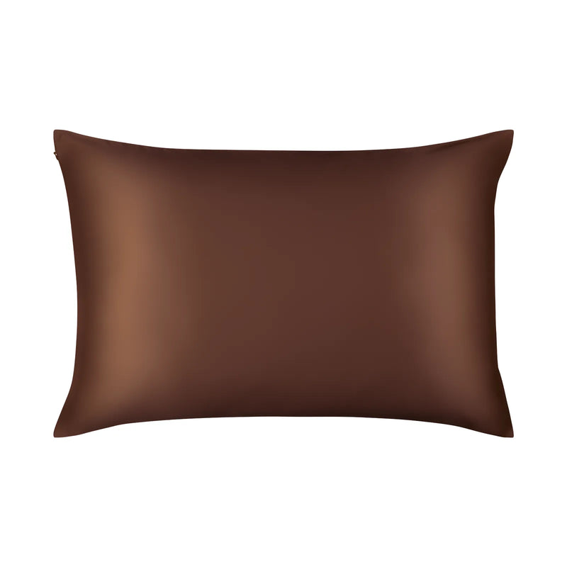 Chocolate Brown Silk Pillowcase For Hair & Skin