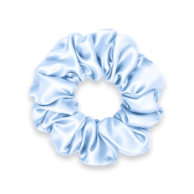Light Coastal Blue Silk Scrunchie