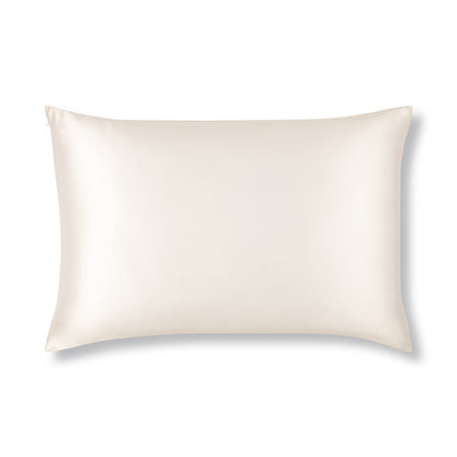 Cream Pure Silk Pillowcase Made From Organic 22 Momme Mulberry Silk - The Silk Club