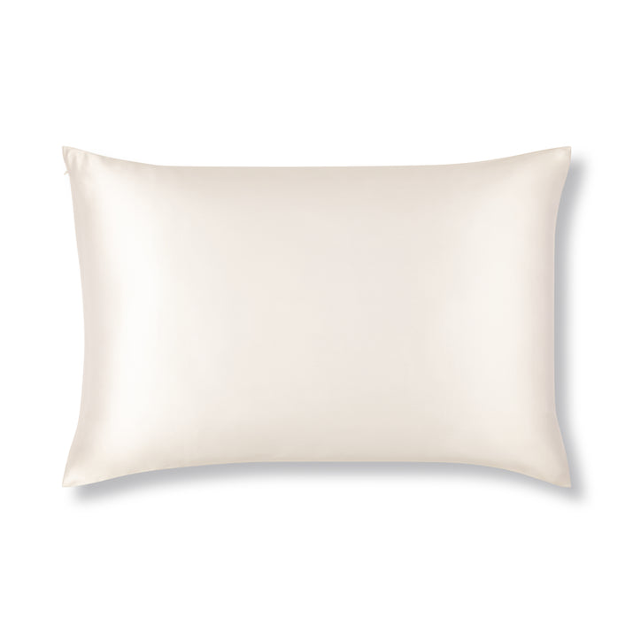 Cream Pure Silk Pillowcase Made From Organic 22 Momme Mulberry Silk - The Silk Club