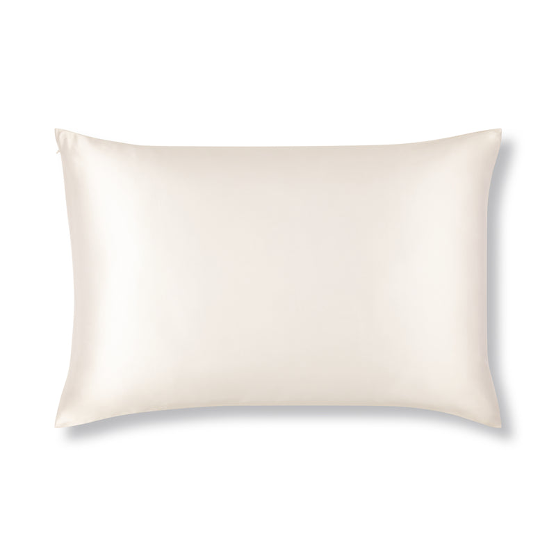 Cream Pure Silk Pillowcase Made From Organic 22 Momme Mulberry Silk - The Silk Club