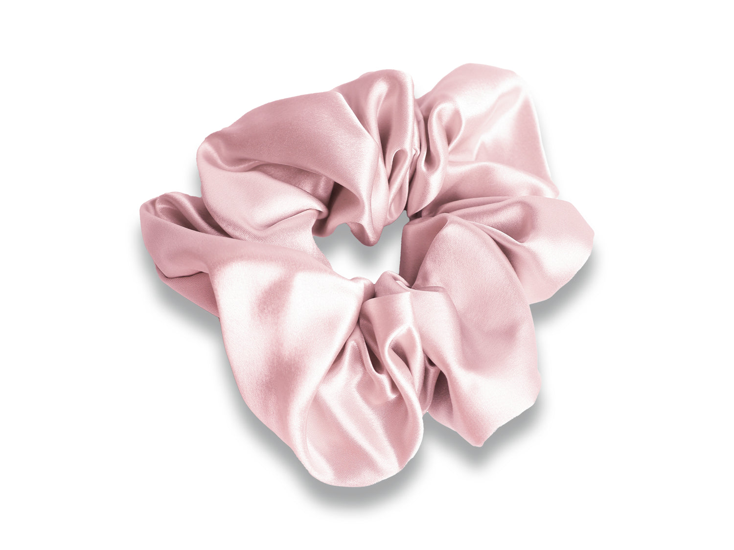 Oversized Pink Silk Scrunchie