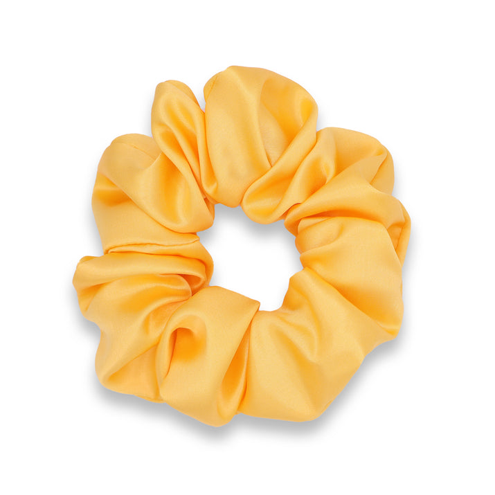 Lemon Zest Yellow Silk Scrunchie Made From Pure Mulberry Silk