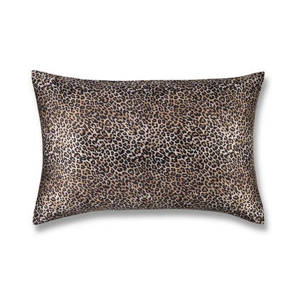 Leopard Print Silk Pillowcase Made from Pure 22 Momme Mulberry Silk