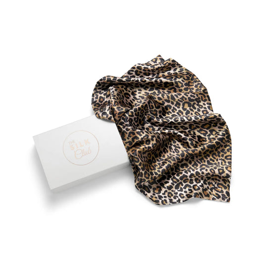 Leopard Print Silk Pillowcase for Skin & Hair