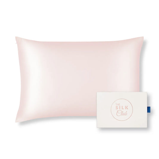 Pastel Pink Mulberry Silk Pillowcase and Gift Box - The Silk Club