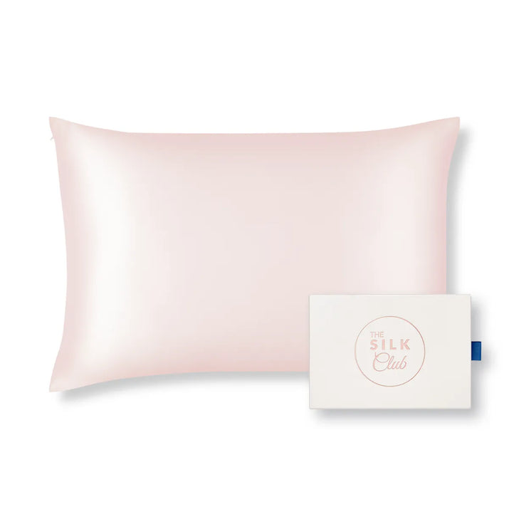 Pastel Pink Mulberry Silk Pillowcase and Gift Box - The Silk Club