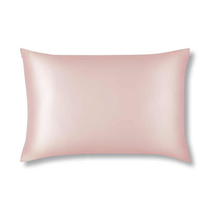 Pastel Pink Pure Silk Pillowcase Made From Organic 22 Momme Mulberry Silk - The Silk Club
