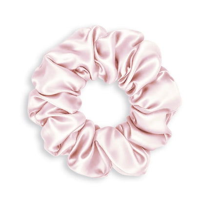 Pink Silk Scrunchie Made From Pure 22 Momme Mulberry Silk