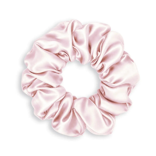 Pink Silk Scrunchie Made From Pure 22 Momme Mulberry Silk
