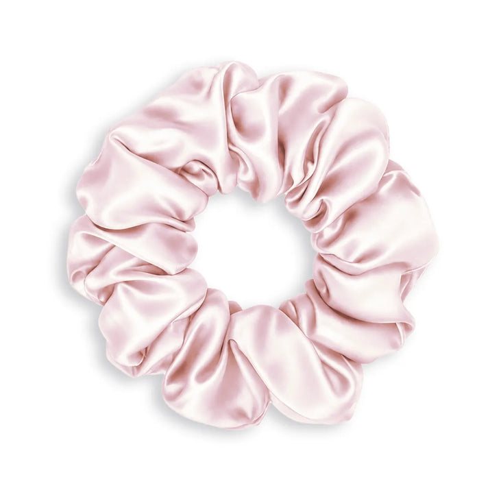 Pink Silk Scrunchie Made From Pure 22 Momme Mulberry Silk