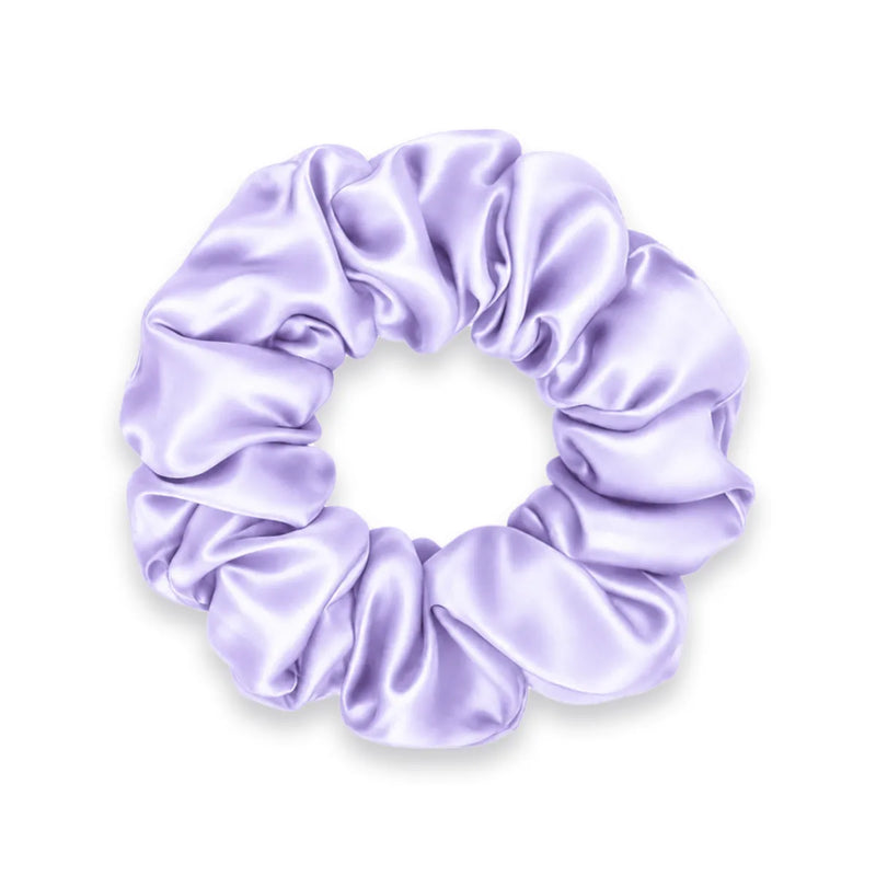 Lilac Silk Scrunchie Made from 22 Momme Mulberry Silk