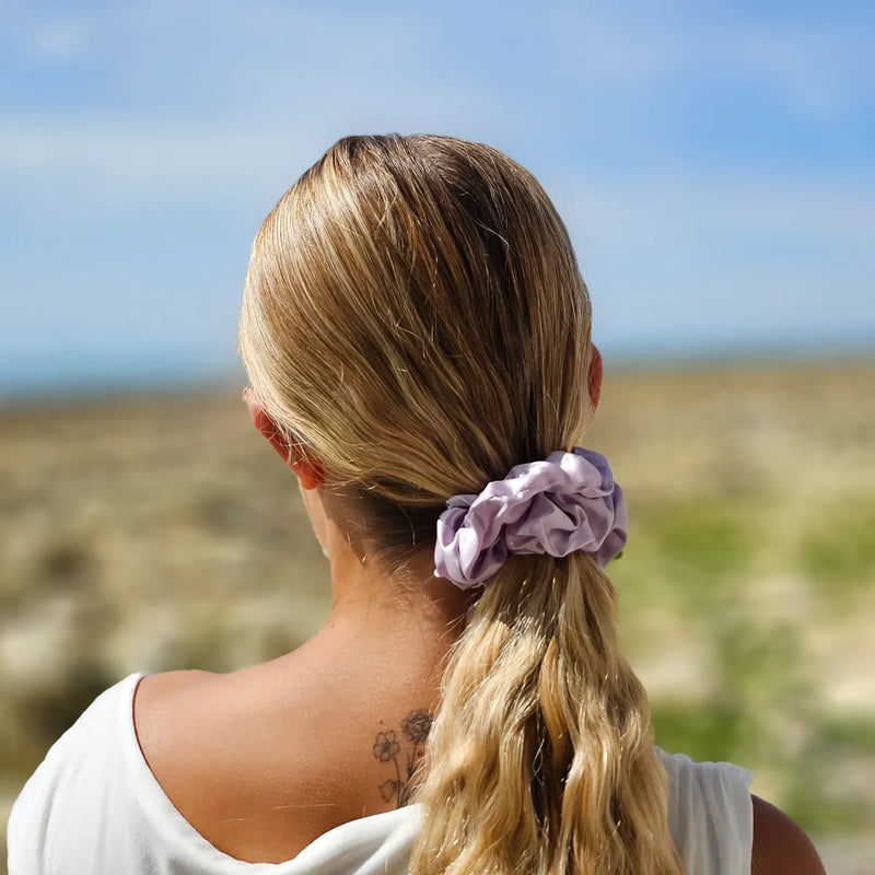 Lilac Silk Scrunchie