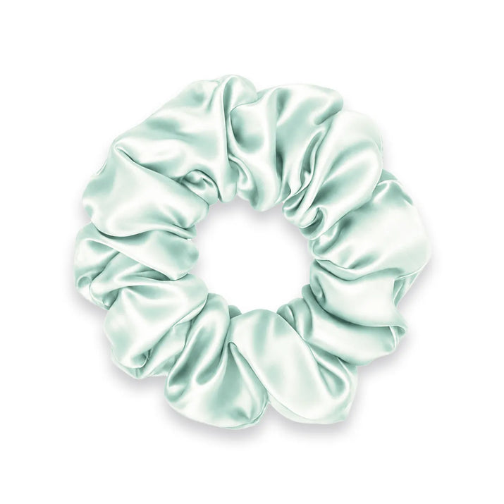 Mint Green Silk Scrunchie