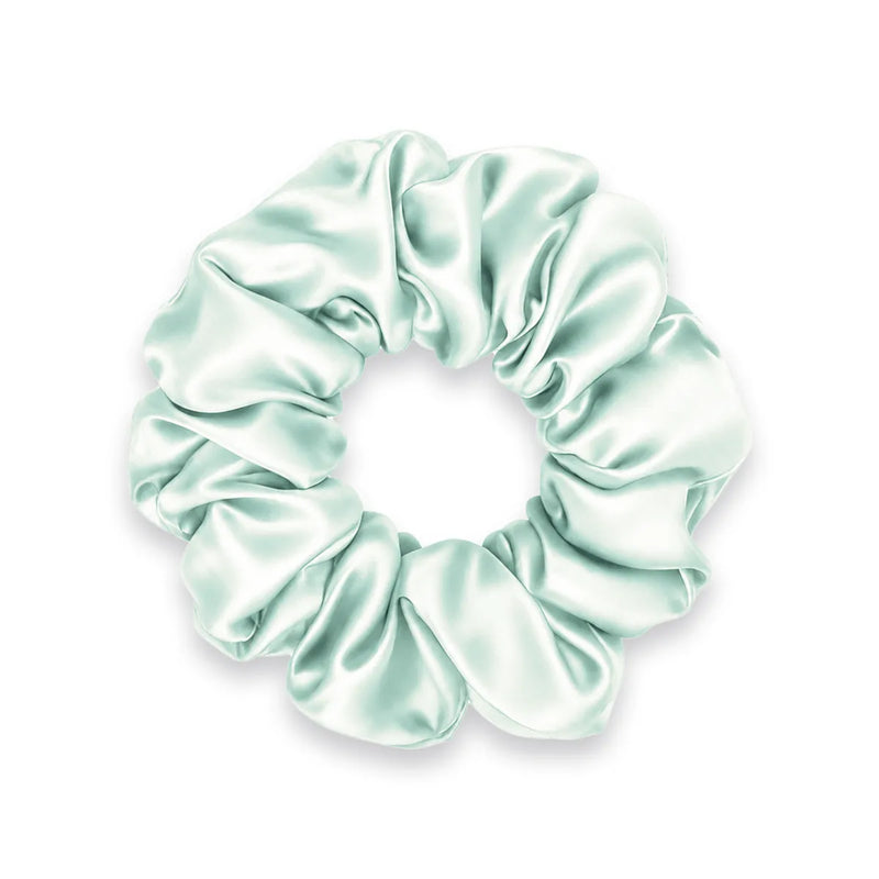 Mint Green Silk Scrunchie