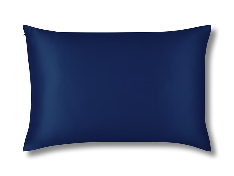 Navy Blue Silk Pillowcase Made From Pure 22 Momme Mulberry Silk