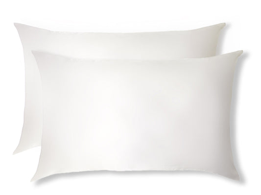 Set of 2 Cream Silk Pillowcases - Silk Pillowcase Pairs