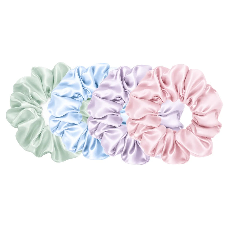 Pastel Shades Silk Scrunchie Gift Set