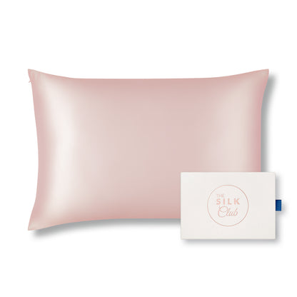 Pastel Pink Mulberry Silk Pillowcase and Gift Box - The Silk Club