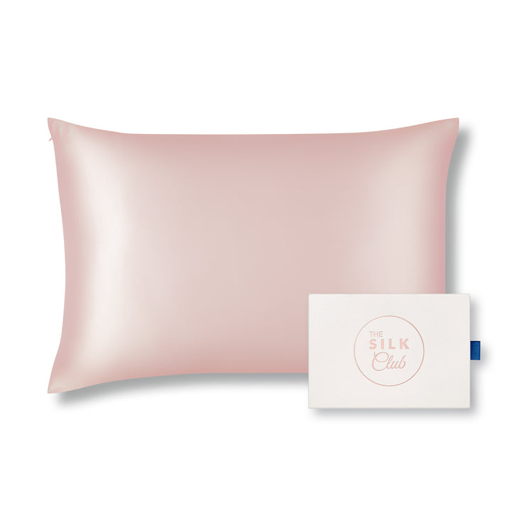Pastel Pink Mulberry Silk Pillowcase and Gift Box - The Silk Club