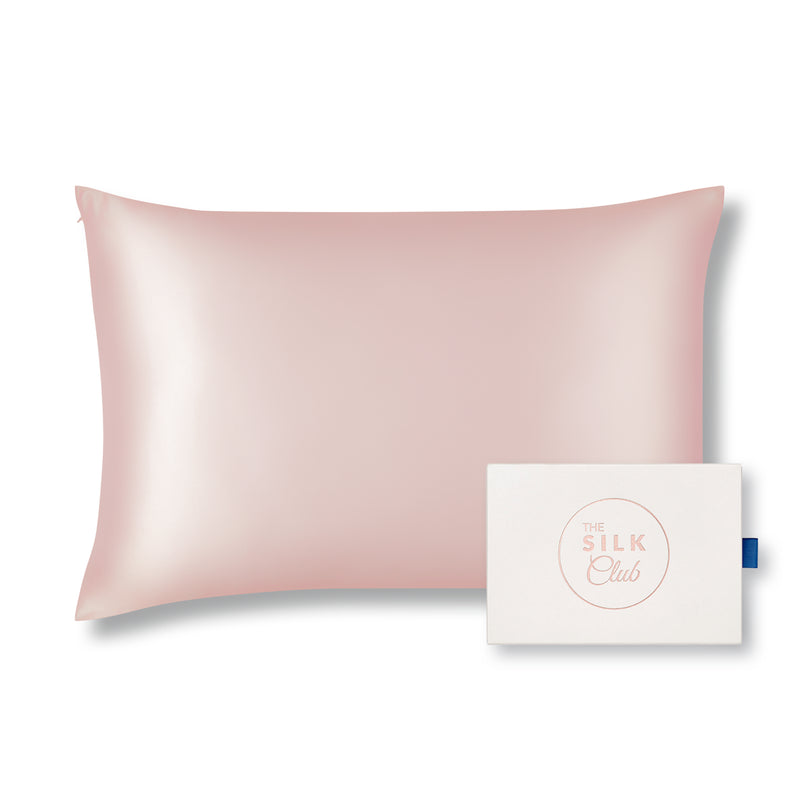 Pastel Pink Mulberry Silk Pillowcase and Gift Box - The Silk Club
