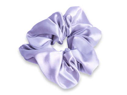 Large Lilac Silk Scrunchie Made From Pure Organic Mulberry Silk