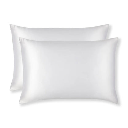 White Mulberry Silk Pillowcases - Set of 2