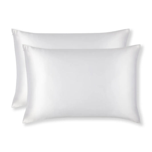 White Mulberry Silk Pillowcases - Set of 2